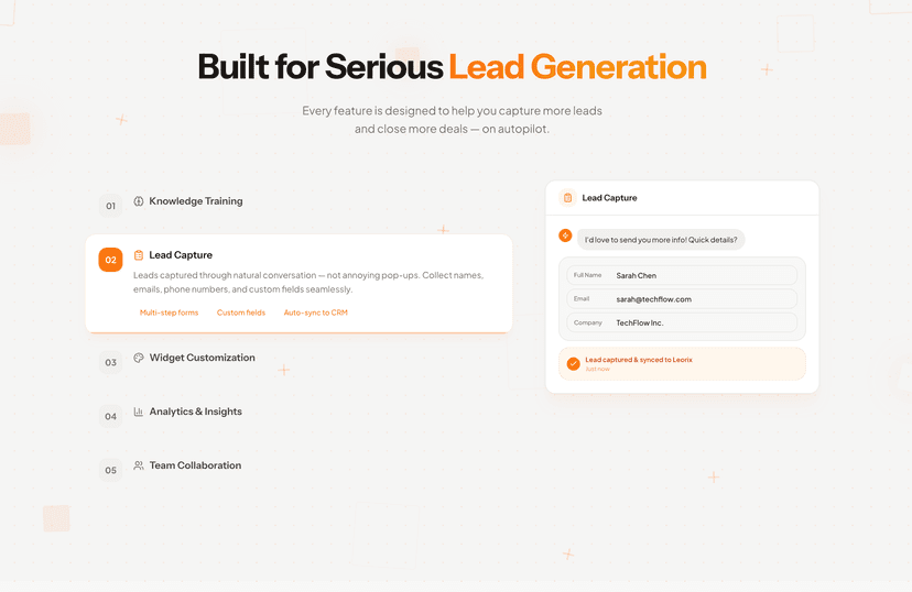 Conversational Lead Capture - Not Pop-ups