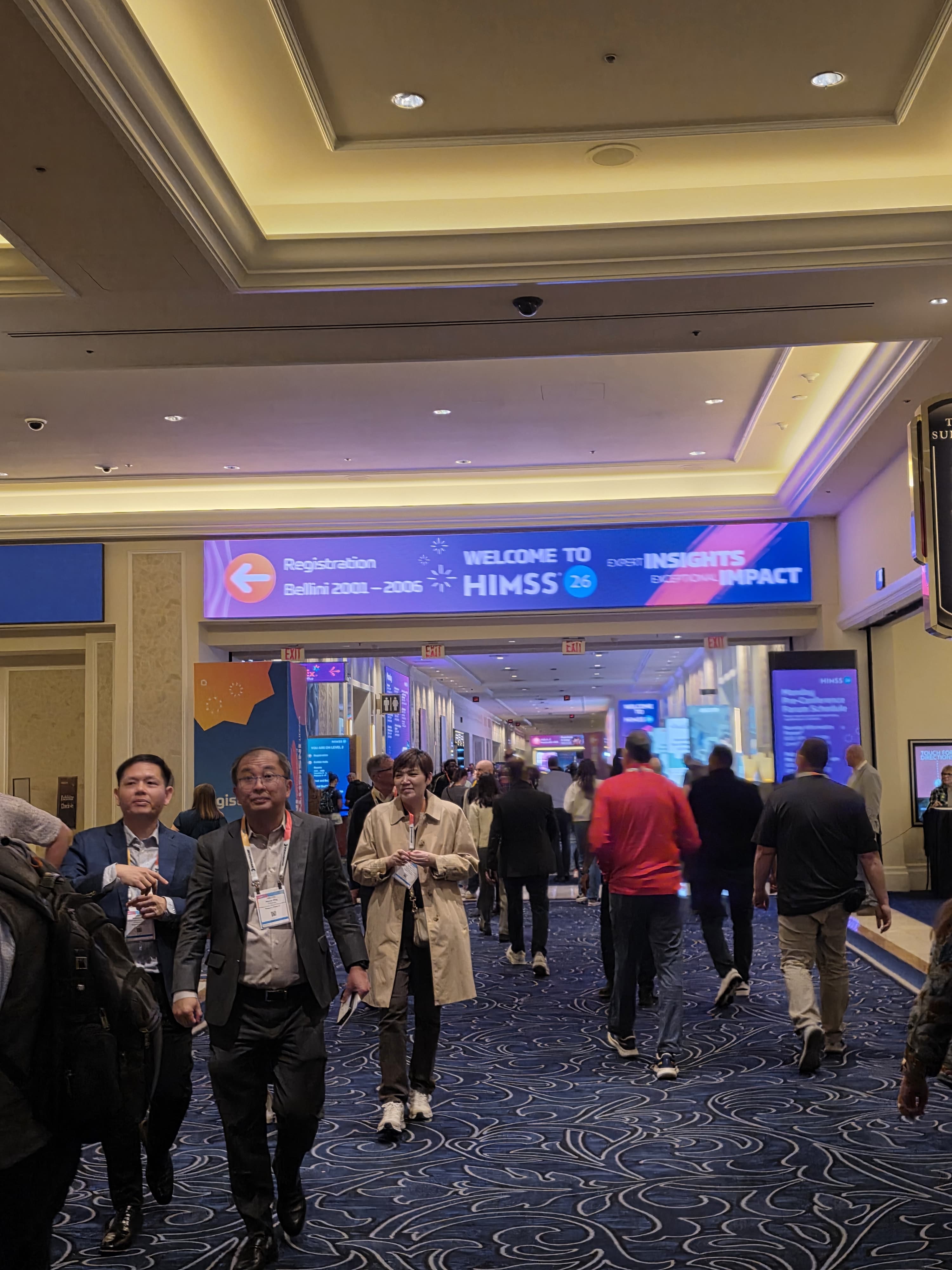 HIMSS 2026 Welcome Registration hall at The Venetian, Las Vegas